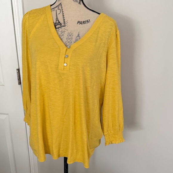 J. Jill Tops - J. Jill Mustard Yellow Long Sleeve Top NWT Women’s size-L